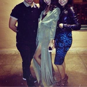 Stone Cold Fox Desire Gown - 100% silk - Green